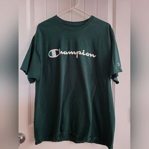 Champion Men's Script Logo Classic Jersey Graphic Tee Shirt, Size XL